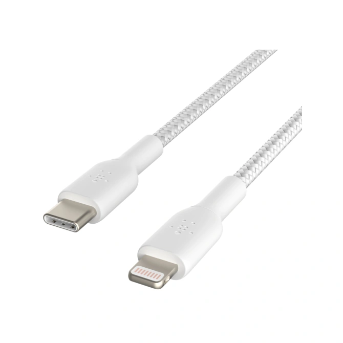 Belkin Boost↑Charge™ Braided Lightning naar USB-C kabel - 2 meter - Wit
