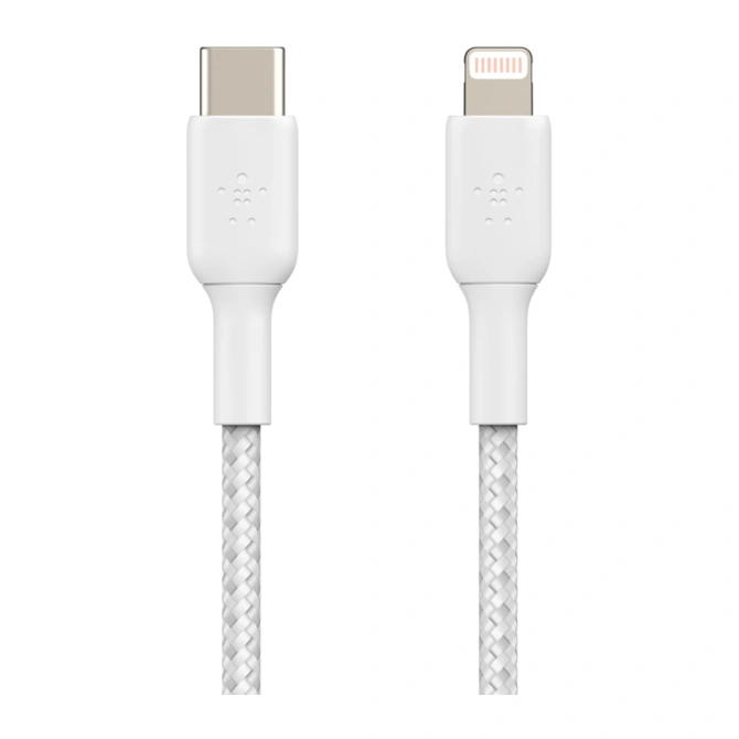 Belkin Boost↑Charge™ Braided Lightning naar USB-C kabel - 2 meter - Wit