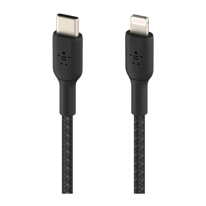 Belkin Boost↑Charge™ Braided Lightning naar USB-C kabel - 2 meter - Zwart