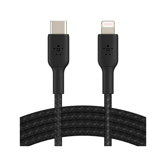 Belkin Boost↑Charge™ Braided Lightning naar USB-C kabel - 2 meter - Zwart