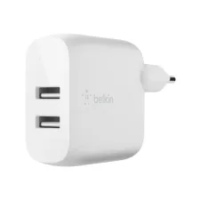 Belkin Boost↑Charge™ Dual USB Wall Charger + Lightning kabel - 24W - Wit Belkin Boost↑Charge™ Dual USB Wall Charger + Lightning kabel - 24W - Wit