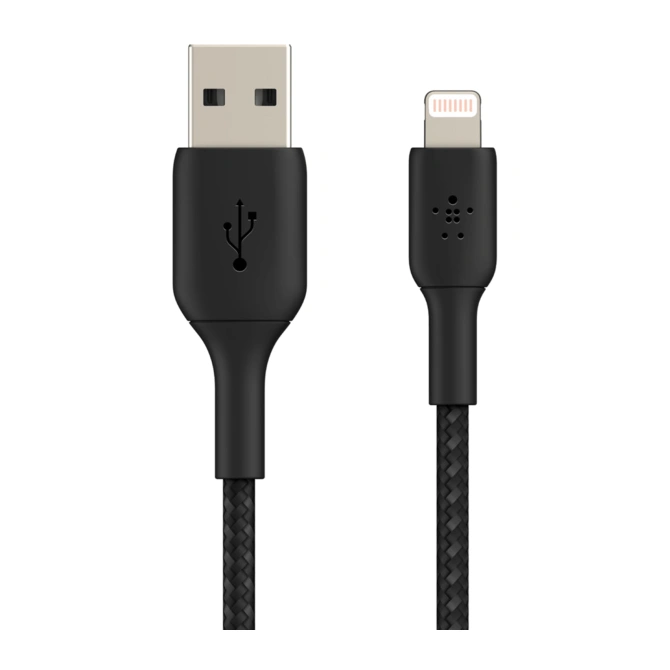 Belkin BoostCharge Pro Braided Lightning naar USB-A kabel - 1 meter - Zwart