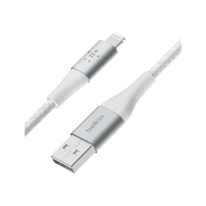 Belkin BoostCharge Pro Braided Lightning naar USB-A kabel - 2 meter - Wit