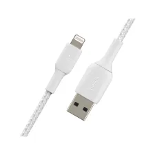 Belkin BoostCharge Pro Braided Lightning naar USB-A kabel - 3 meter - Wit Belkin BoostCharge Pro Braided Lightning naar USB-A kabel - 3 meter - Wit