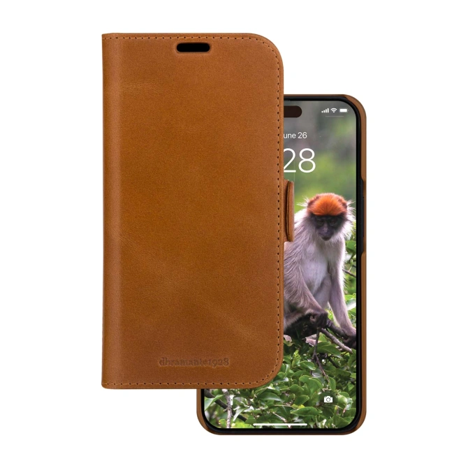 dbramante1928 Lynge Bookcase Apple iPhone 15 Pro - Tan