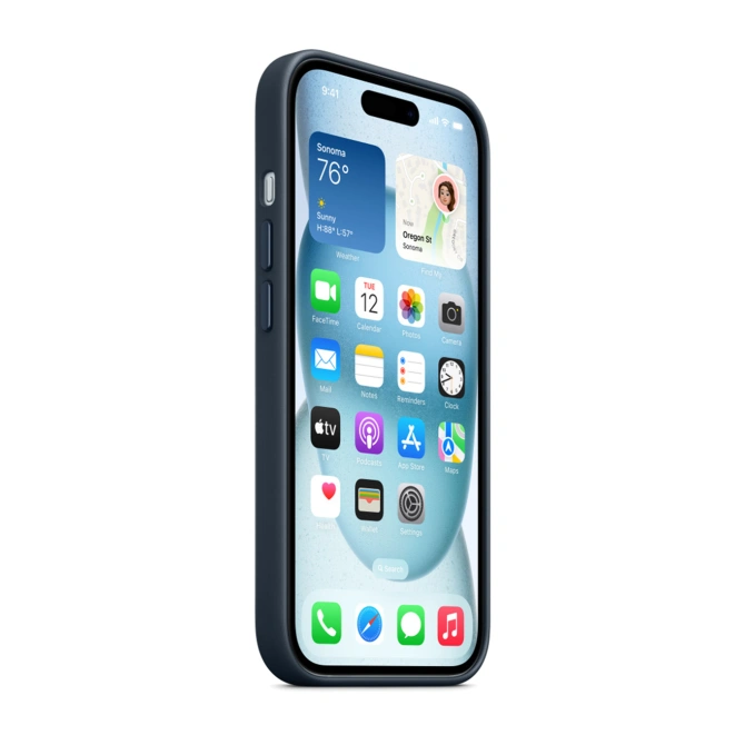 FineWoven Backcover MagSafe Apple iPhone 15 - Pacific Blue