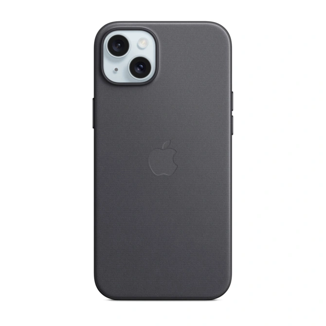 FineWoven Backcover MagSafe Apple iPhone 15 Plus - Zwart