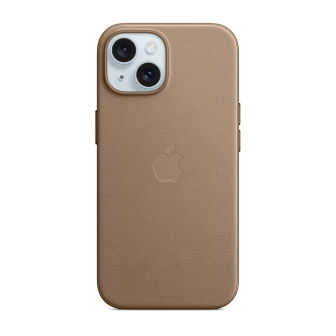 FineWoven Backcover MagSafe Apple iPhone 15 - Taupe