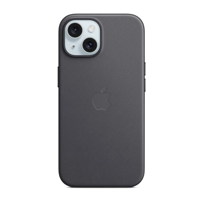 FineWoven Backcover MagSafe Apple iPhone 15 - Zwart