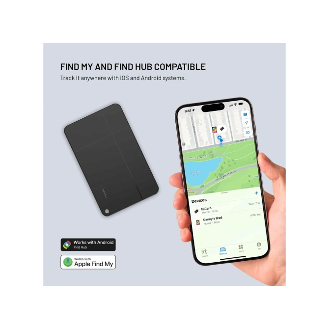 Fixed MiCard Pro - Bluetooth Tracker - Geschikt voor Apple & Android - Zwart