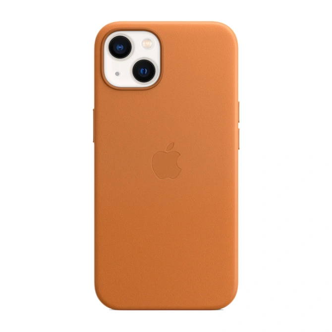 Leather Backcover MagSafe Apple iPhone 13 - Golden Brown