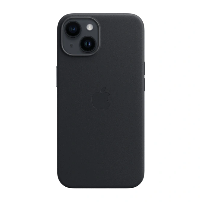 Leather Backcover MagSafe Apple iPhone 14 - Midnight
