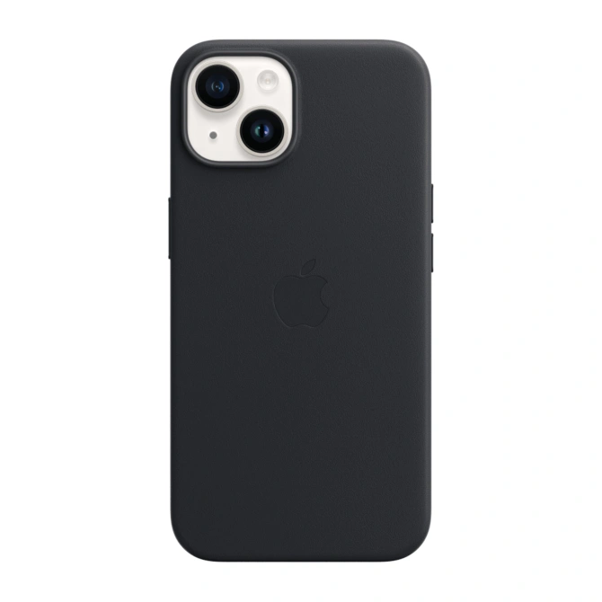 Leather Backcover MagSafe Apple iPhone 14 - Midnight