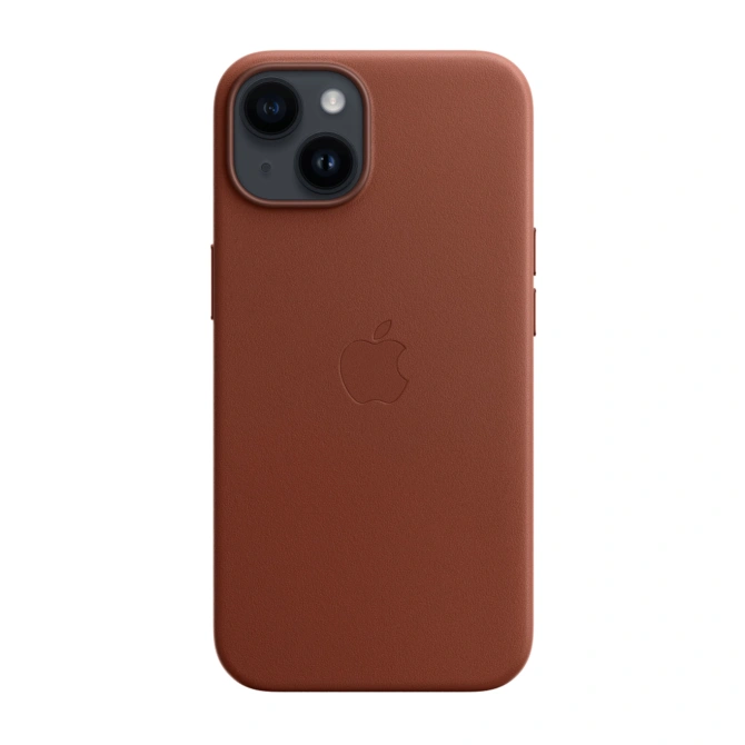 Leather Backcover MagSafe Apple iPhone 14 - Umber