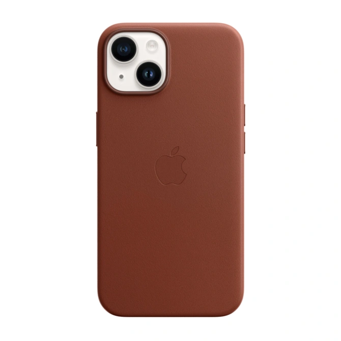 Leather Backcover MagSafe Apple iPhone 14 - Umber