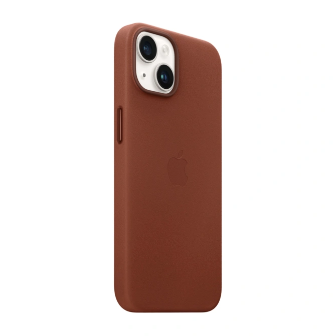 Leather Backcover MagSafe Apple iPhone 14 - Umber