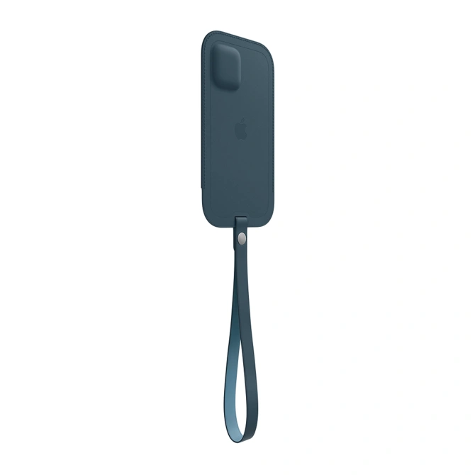 Leather Sleeve MagSafe Apple iPhone 12 (Pro) - Baltic Blue