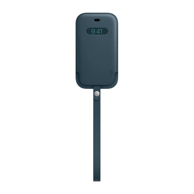 Leather Sleeve MagSafe Apple iPhone 12 (Pro) - Baltic Blue