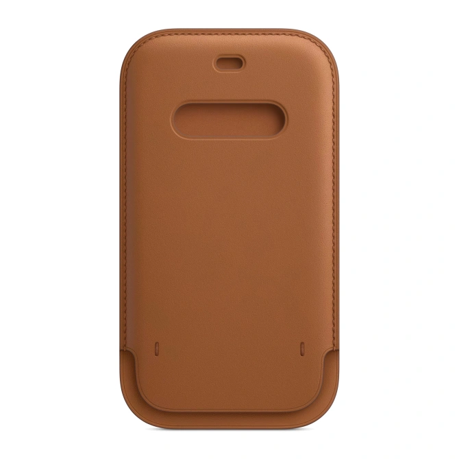 Leather Sleeve MagSafe Apple iPhone 12 (Pro) - Saddle Brown