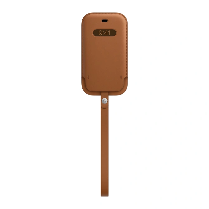 Leather Sleeve MagSafe Apple iPhone 12 (Pro) - Saddle Brown