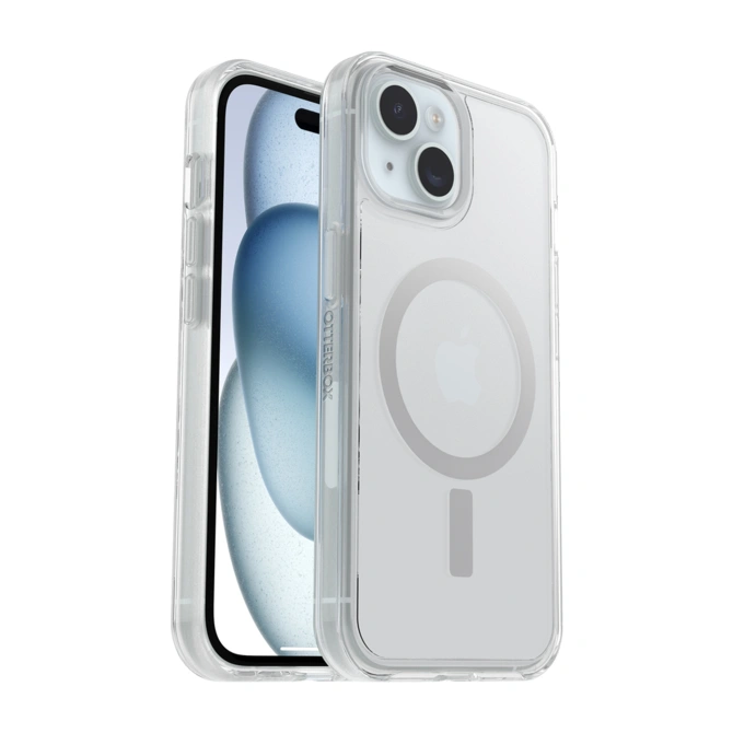 OtterBox Symmetry Clear Backcover MagSafe in Fabrieksverpakking Apple iPhone 17e / 16e / 15 / 14 / 13 - Transparant