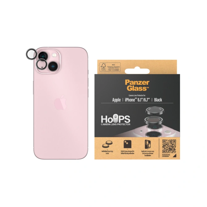 PanzerGlass Camera Protector Hoops Optic Rings Apple iPhone 15 / 15 Plus