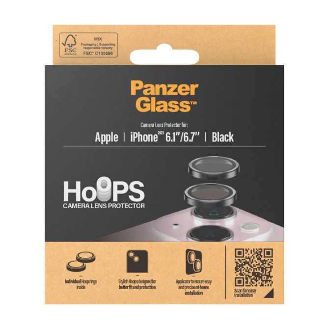 PanzerGlass Camera Protector Hoops Optic Rings Apple iPhone 15 / 15 Plus