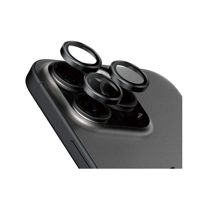 PanzerGlass Camera Protector Hoops Optic Rings Apple iPhone 15 Pro / 15 Pro Max - Black Titanium