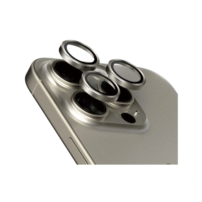 PanzerGlass Camera Protector Hoops Optic Rings Apple iPhone 15 Pro / 15 Pro Max - Natural Titanium