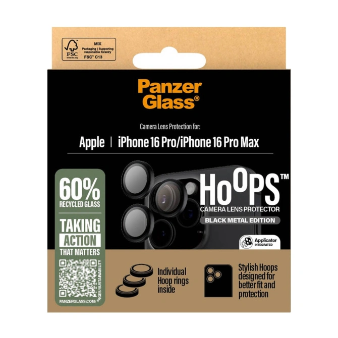 PanzerGlass Camera Protector Hoops Optic Rings Apple iPhone 16 Pro / 16 Pro Max