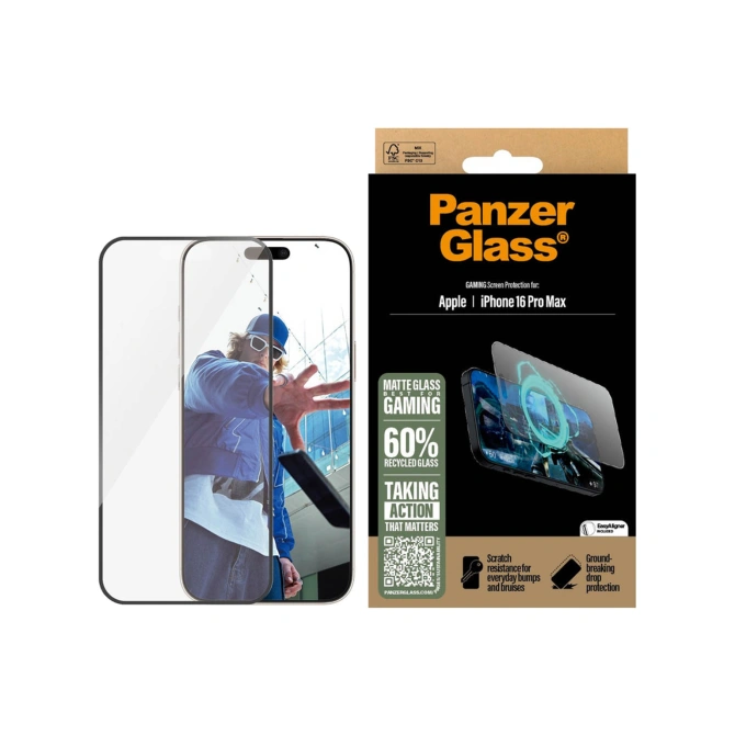 PanzerGlass EyeScreenprotector Ultra Wide Fit met applicator Apple iPhone 16 Pro Max