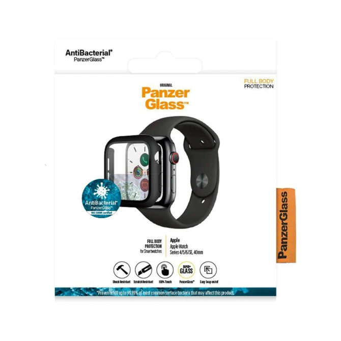 PanzerGlass Full Body Case Apple Watch 4 / 5 / 6 / SE - 40 mm - Zwart