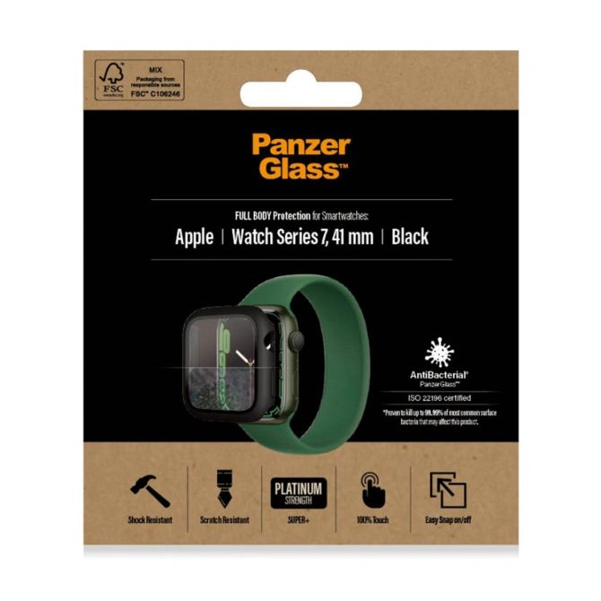 PanzerGlass Full Body Case Apple Watch 7 / 8 / 9 - 41 mm - Zwart