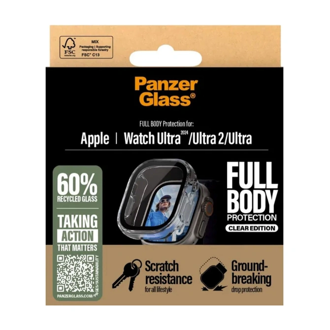 PanzerGlass Full Body Case Apple Watch Ultra / Ultra 2 / Ultra 3 - 49 mm - Transparent