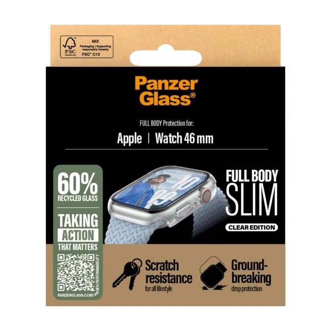 PanzerGlass Full Body Case Slim Apple Watch 10 / 11 - 46 mm - Transparent