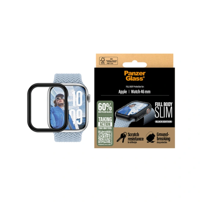 PanzerGlass Full Body Case Slim Apple Watch 10 / 11 - 46 mm - Zwart