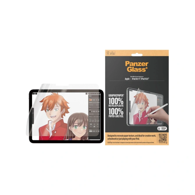 PanzerGlass GraphicPaper Ultra-Wide Fit Screenprotector Apple iPad Air 11 inch (2026) M4 / (2025) M3 / (2024) M2 / iPad 11 (2025) 11 inch A16 / iPad 10 (2022) 10.9 inch