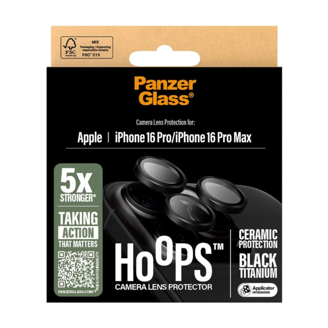 PanzerGlass Hoops Ceramic Camera Lens Protector Apple iPhone 16 Pro / 16 Pro Max