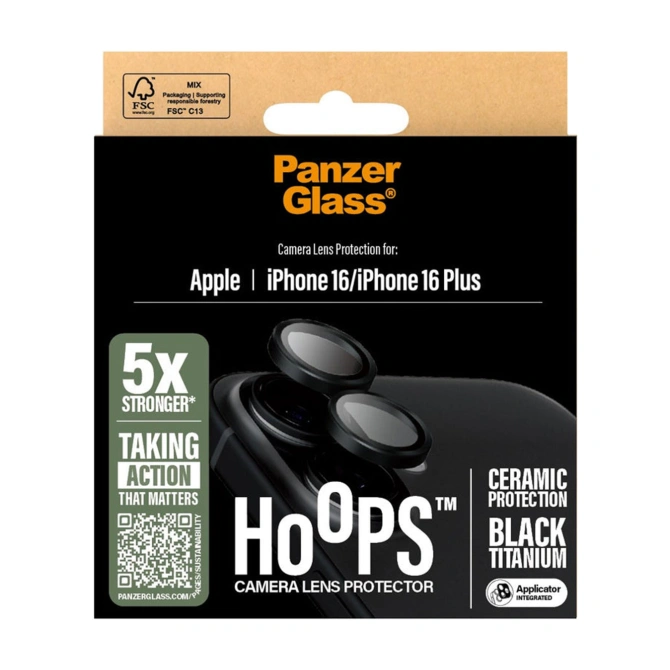 PanzerGlass Hoops Ceramic Lens Protector Apple iPhone 16 / 16 Plus