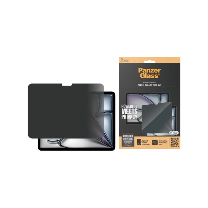 PanzerGlass Privacy Screenprotector Ultra-Wide Fit Apple iPad Air 11 inch (2026) M4 / (2025) M3 / (2024) M2 / iPad 11 (2025) 11 inch A16 / iPad 10 (2022) 10.9 inch