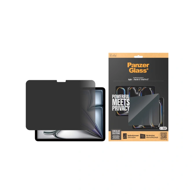 PanzerGlass Privacy Screenprotector Ultra-Wide Fit Apple iPad Pro 13 / (2025) M5 / (2024) M4 / Air 13 inch (2026) M4 / (2025) M3 / (2024) M2