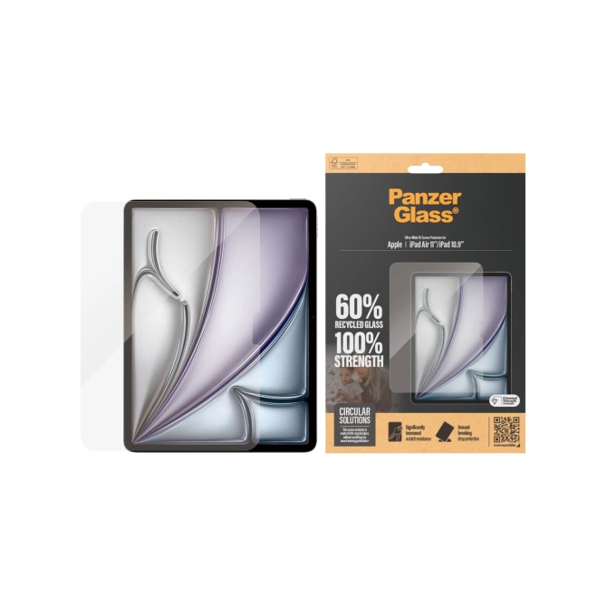 PanzerGlass Ultra Wide Fit Screenprotector Apple iPad Air 11 inch (2026) M4 / (2025) M3 / (2024) M2 / iPad 11 (2025) 11 inch A16 / iPad 10 (2022) 10.9 inch