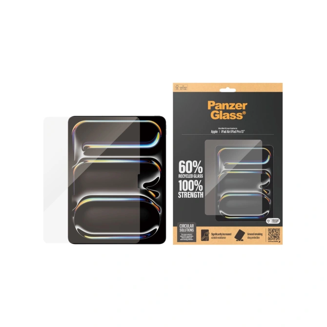 PanzerGlass Ultra Wide Fit Screenprotector Apple iPad Pro 13 / (2025) M5 / (2024) M4 / Air 13 inch (2026) M4 / (2025) M3 / (2024) M2