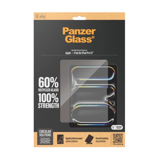 PanzerGlass Ultra Wide Fit Screenprotector Apple iPad Pro 13 / (2025) M5 / (2024) M4 / Air 13 inch (2026) M4 / (2025) M3 / (2024) M2