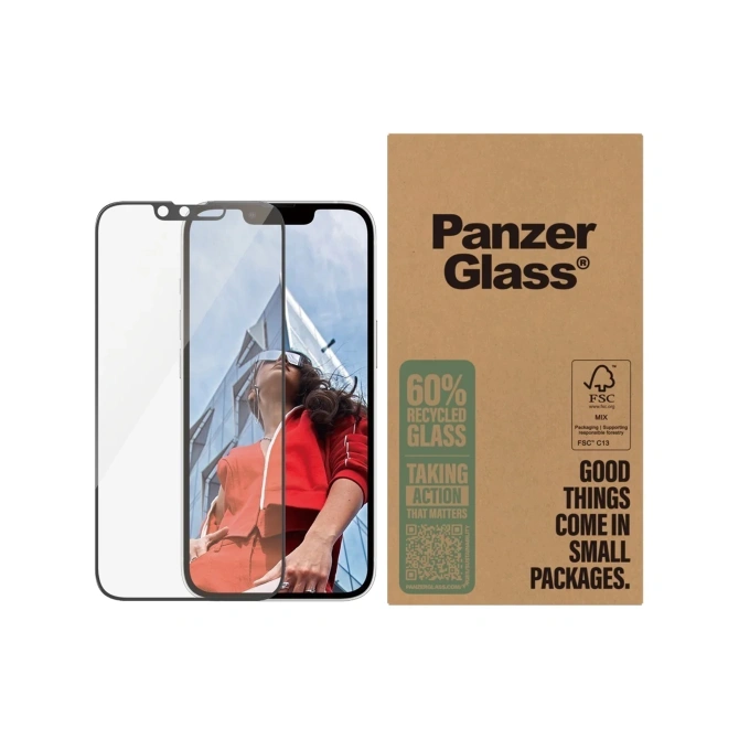 PanzerGlass Ultra-Wide Fit Screenprotector incl. applicator in Fabrieksverpakking Apple iPhone 17e / 16e / 14 / 13 / 13 Pro