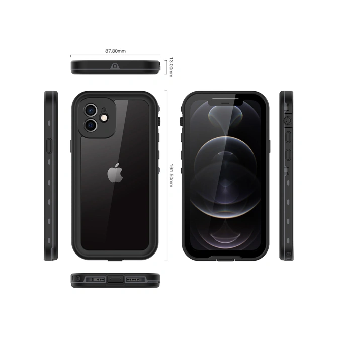 Redpepper Dot Plus Waterproof Backcover Apple iPhone 12 - Zwart