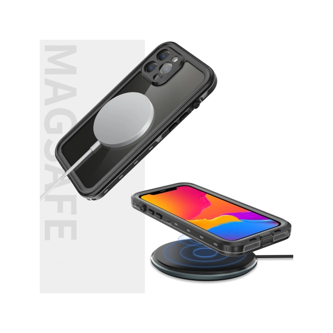 Redpepper Dot Plus Waterproof Backcover Apple iPhone 13 Pro Max - Zwart