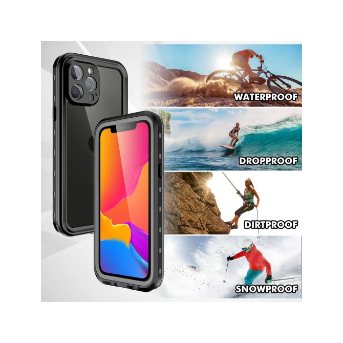 Redpepper Dot Plus Waterproof Backcover Apple iPhone 13 Pro Max - Zwart