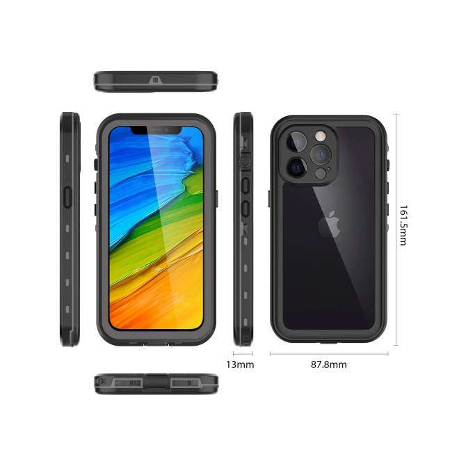 Redpepper Dot Plus Waterproof Backcover Apple iPhone 13 Pro - Zwart