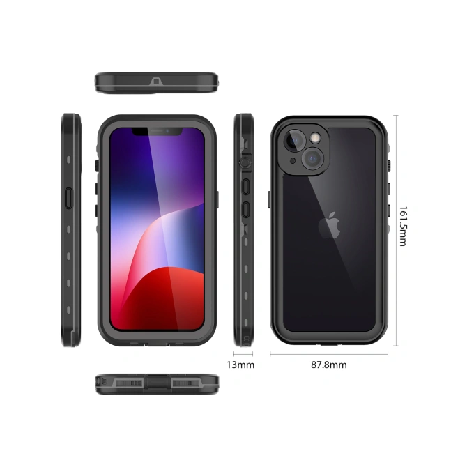 Redpepper Dot Plus Waterproof Backcover Apple iPhone 13 - Zwart
